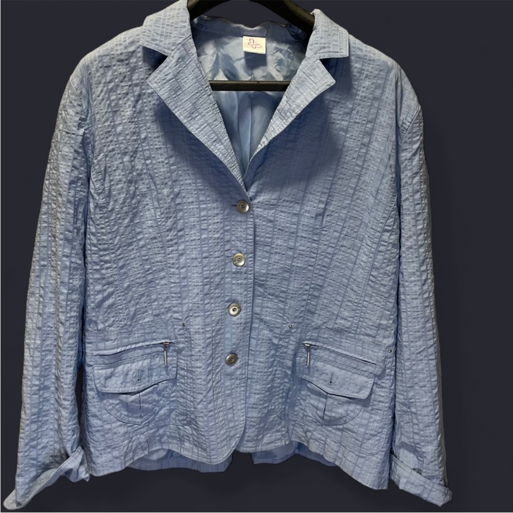 Weekenders Light Blue Textured Quilted Blazer XXL TTG Jacket